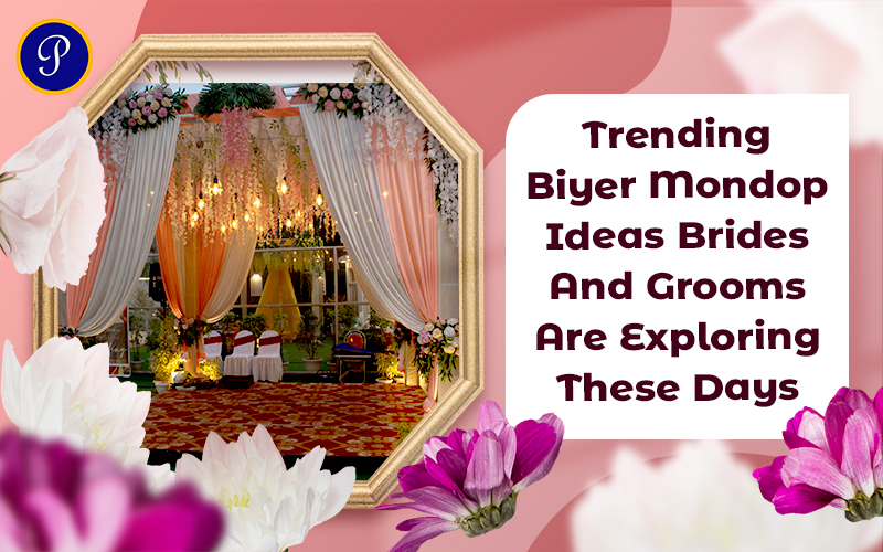 Weddings, or biye, are celebrated like extravaganzas among Bengalis. At first, two souls decide to spend their lives with each other. Then, the second most significant decision is made: to fix a shubho din to tie the nuptial knot. The biyer mondop plays a prominent role in the final-day wedding rituals. Wedding mondops are square-shaped structures with four pillars and sides. These have the holy havan kund needed to perform the final-day wedding rituals. The groom and bride are made to sit before the havan kund in the mondop to perform the following rituals. These days, modern grooms and brides are opting for more myriad decoration options instead of age-old conventional ones for their biyer mondop. Let's explore a few of the trending biyer mondop ideas soon-to-be brides and grooms are exploring these days. A Pink Ambre Mandap This is a simple yet elegant decoration option for biyer mondops. Event decorators start decorating the mondop by adding tiny details. Then they proceed to add sophisticated design elements, focusing on the pink hue. Pink has always been a commonly glimpsed colour in wedding functions. These days, it has evolved into a more diverse palette ready to be explored to decorate mondops. Decorators are playing with a multitude of elements, motifs, and designs in different shades that complement the pink hue. A Simple Flower Chandelier Adding a simple flower chandelier to the ceiling of the biyer mondop adds an understated touch, catching the fancy of everyone attending the event. Event decorators commence the decoration process by beautifully decking up the wedding mondop with a flowery drape hanging from the flower chandelier. An indoor wedding mondop with a colorful flower chandelier can be erected before a multicoloured flower aisle. Flower chandeliers can be installed, both with natural blossoms and artificial ones. The Ganpati Wedding Decoration Idea Taking the wedding vows in front of Ganpati Bappa is an auspicious gesture. Event decorators begin by installing a flower umbrella on the ceiling of the biyer mondop in whichever motifs or designs they choose. To conclude the decoration, a painting of Ganpati Bappa is placed to let the wedding rituals be completed right before the Hindu God of prosperity and auspiciousness. Lots Of Flowers In The Mondop A few of the event decorators opt for extremely colorful hues. They start their job by installing a colourful dome with garlands hanging from the ceiling of the biyer mondop with flowers like roses and tulips, among many other flowers that add bright colours to the mondop. With An Overdose Of Genda Phool Indian flowers such as genda phool appear pretty as well as simple. Several event decorators are not shying away from bringing back traditional Indian wedding vibes by using decorating options for biyer mondops. Genda phool are such a great option to deck up mondops, aren't they? Ending Note Now, to decorate their biyer mondop most stunningly and aesthetically, one needs to hire a highly experienced event decorator. If you are planning to tie the nuptial knot soon and are searching for an adept event decorator, you must get in touch with us at PRADHAN FLORIST. We are a renowned provider of fresh and artificial flowers for any event across South Kolkata. We also have our own in-house experienced event decorators who add colours through petals. Well, are you looking for the best Banquet Halls In South Kolkata that come with all modern amenities for your upcoming wedding? If the answer is yes, do contact us at the PRADHAN BANQUET GROUP to provide you with the best banquets across South Kolkata.